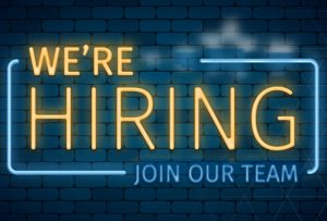 We're hiring sign